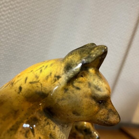 Vintage Ceramic Vixen Fox & Kit‎ Figurine by Laur-Al Crafts 5.5" - Picture 7 of 7